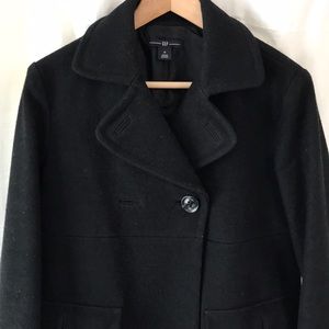 Black pea coat Gap